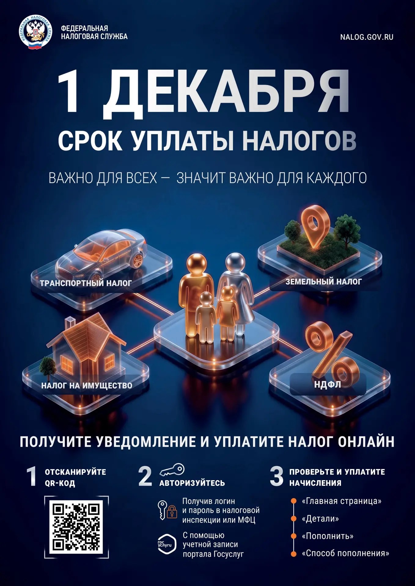Межрайонная ИФНС России №2 по Кемеровской области – Кузбассу напоминает о необходимости уплаты имущественных налогов и налога на доходы физических лиц (НДФЛ).