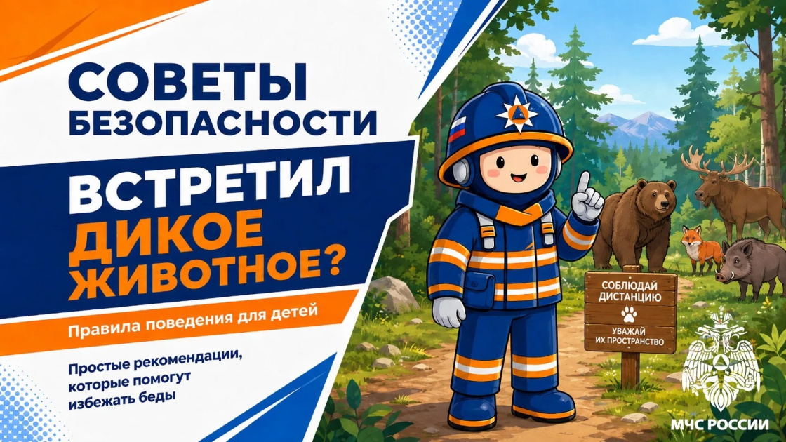 СОВЕТЫ БЕЗОПАСНОСТИ. ВСТРЕТИЛИ ДИКОЕ ЖИВОТНОЕ?